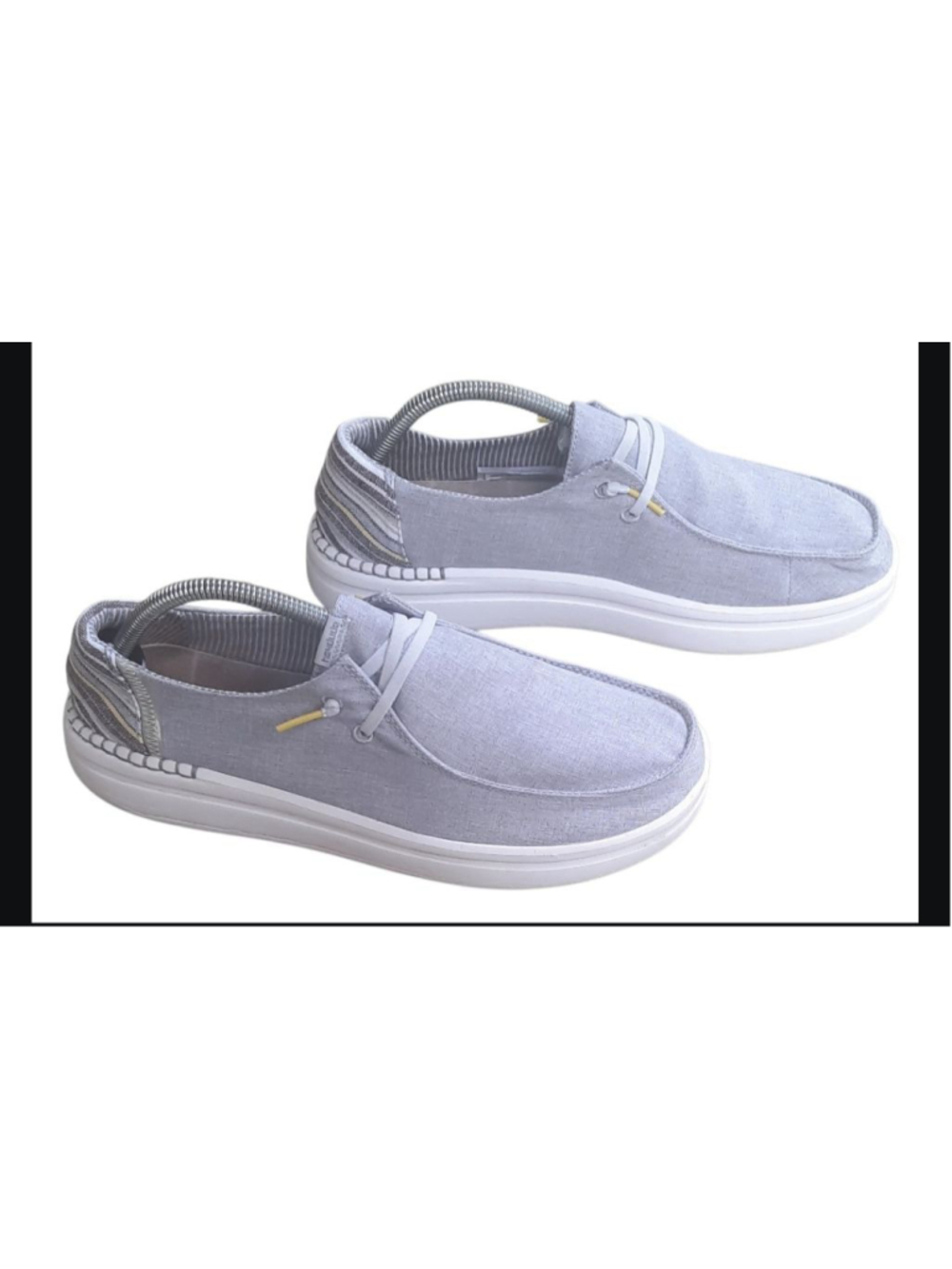Hey Dude Shoes Womens sz11 Wendy Rise Casual Comfort Platform Moc Sneakers Grey